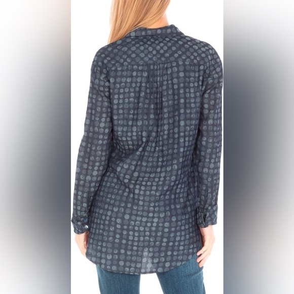 APNY 100% Organic Cotton Polka Dot Button-Up Tunic - Picture 3 of 10